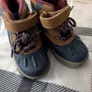 Carter's Brown and Navy Toddlers  Boots